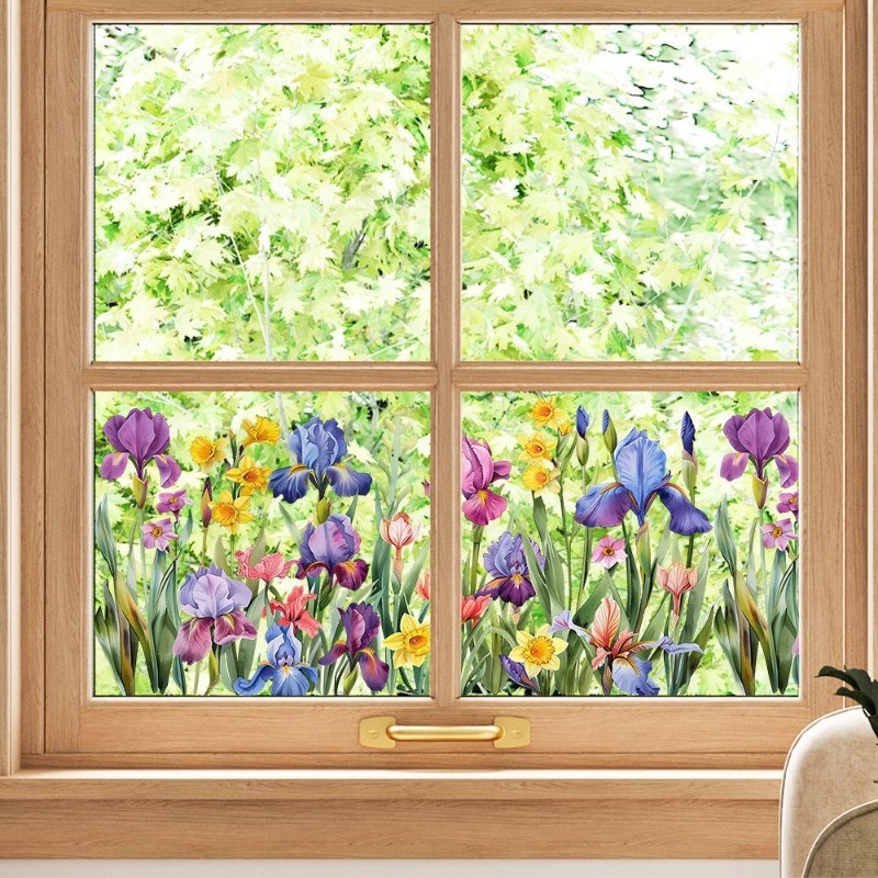 Colorful Beautiful Iris Flower - Pvc Panel Background 评论和价格